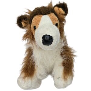 Ganz Webkinz Collie Dog Puppy HM149 9" Retired 2007 No Code Stuffed Animal Plush